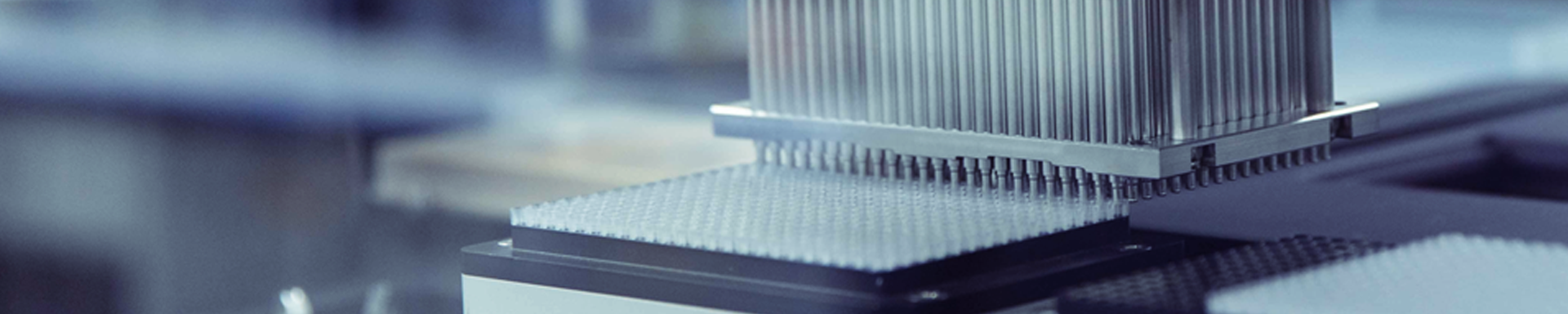 A decorative image of medical research equipment