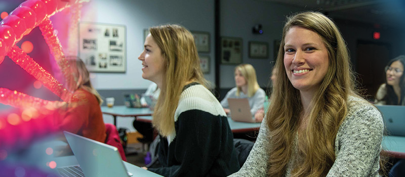 Certificate student sitting in class